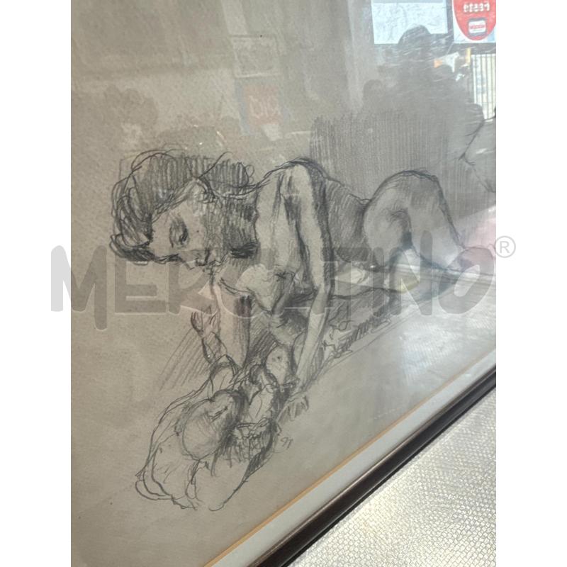 QUADRO ATTRIBUITO AD ALFRED DEL SORDO MATITA SU CARTA | Mercatino dell'Usato San giovanni teatino 4