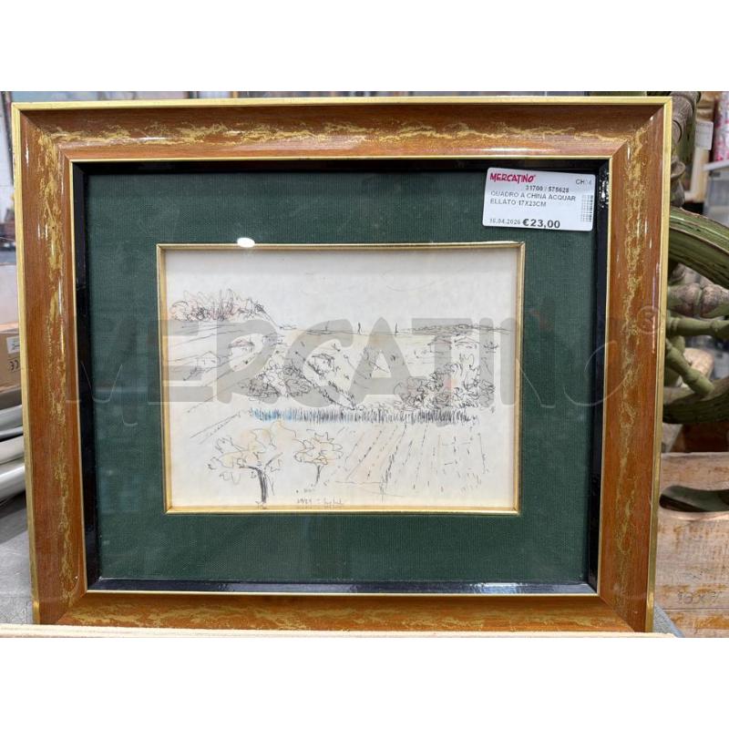 QUADRO A CHINA ACQUARELLATO 17X23CM | Mercatino dell'Usato San giovanni teatino 1