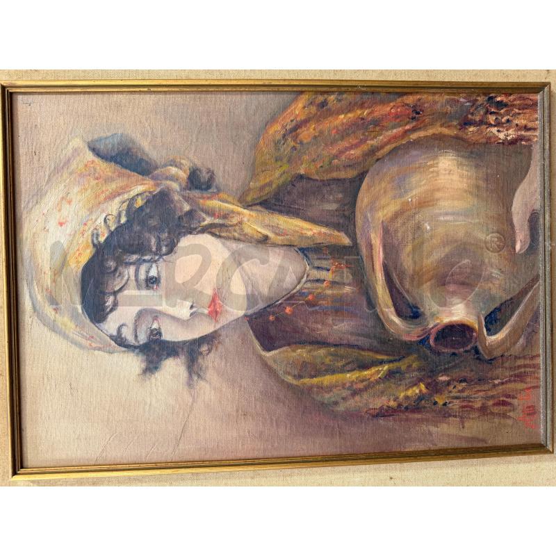 QUADRO A FIRMA ATTILIO - RITRATTO DONNA | Mercatino dell'Usato San giovanni teatino 1