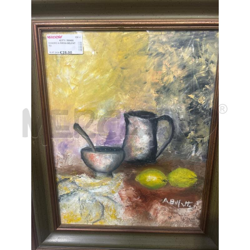 QUADRO A FIRMA BELFATTO | Mercatino dell'Usato San giovanni teatino 1