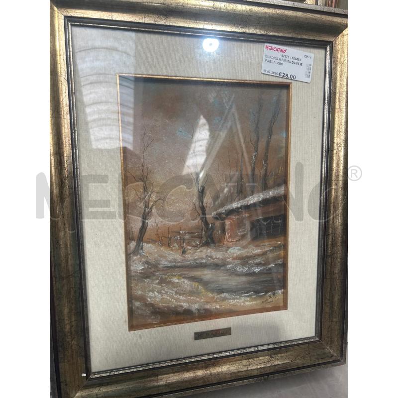QUADRO A FIRMA DAVIDE PAESAGGIO | Mercatino dell'Usato San giovanni teatino 1