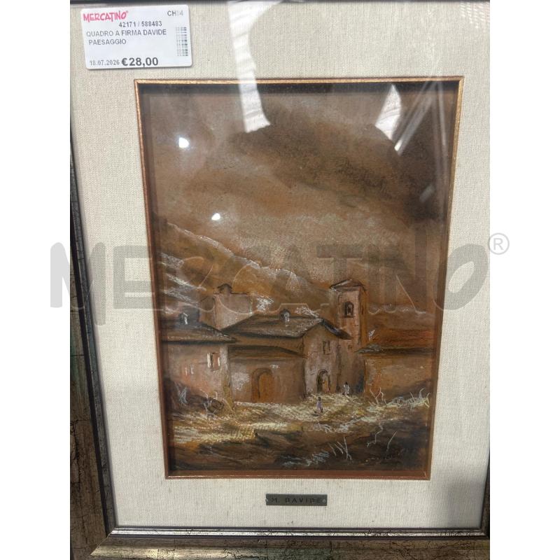 QUADRO A FIRMA DAVIDE PAESAGGIO | Mercatino dell'Usato San giovanni teatino 1
