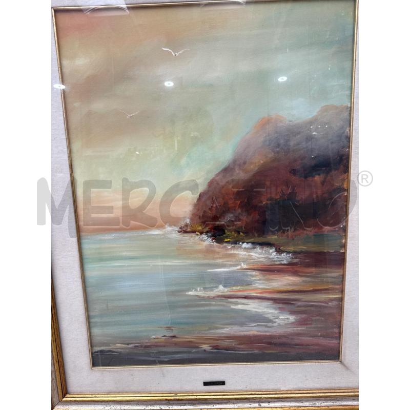 QUADRO A FIRMA DE VINCETIIS PAESAGGIO MARITTIMO 80X110 | Mercatino dell'Usato San giovanni teatino 2
