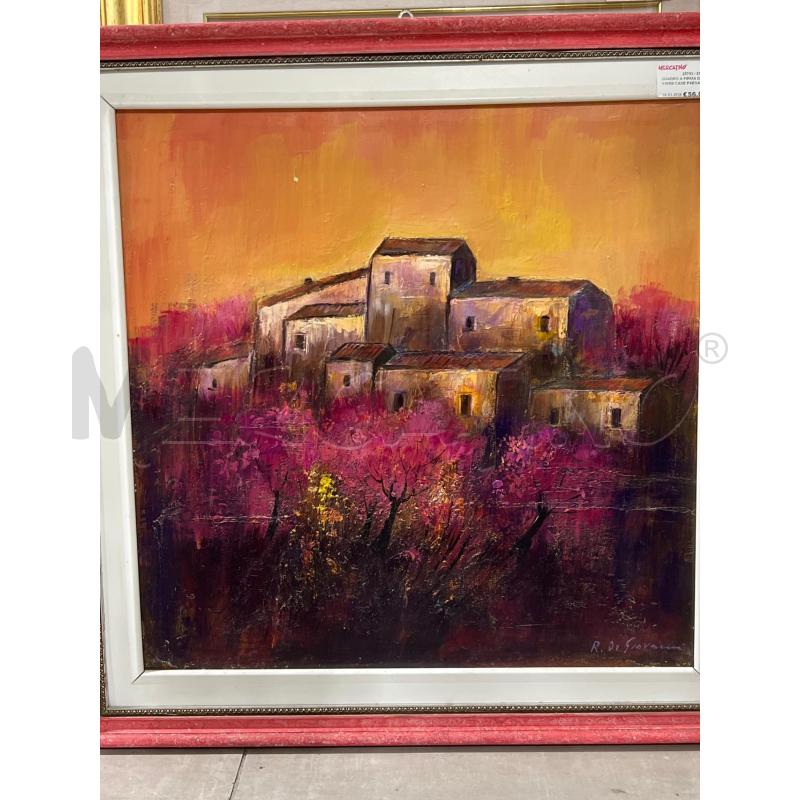 QUADRO A FIRMA DI GIOVANNI CASE PAESAGGIO | Mercatino dell'Usato San giovanni teatino 1