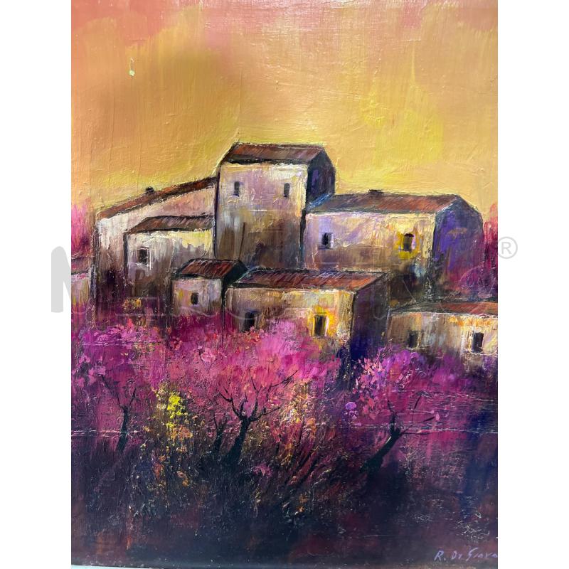 QUADRO A FIRMA DI GIOVANNI CASE PAESAGGIO | Mercatino dell'Usato San giovanni teatino 3