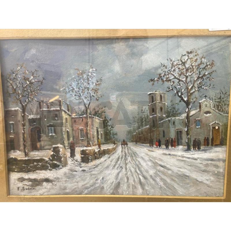 QUADRO A FIRMA F.SARRIA 35X25CM PIU' CORNICE | Mercatino dell'Usato San giovanni teatino 1