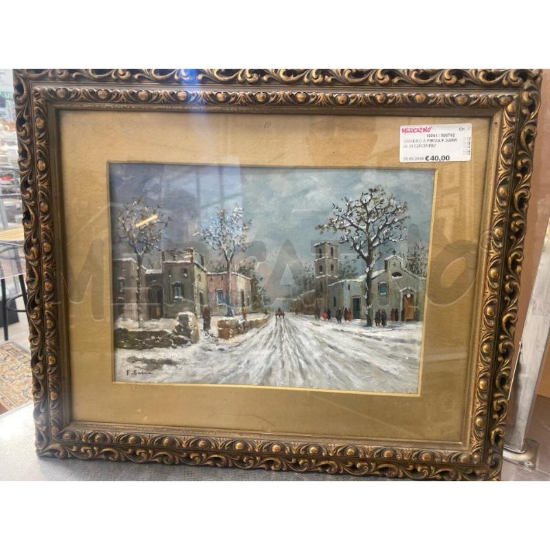 QUADRO A FIRMA F.SARRIA 35X25CM PIU' CORNICE | Mercatino dell'Usato San giovanni teatino 2