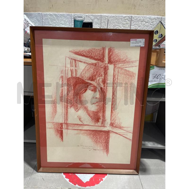 QUADRO A FIRMA LUCIANO PRIMAVERA VOLTO ROSSO | Mercatino dell'Usato San giovanni teatino 1