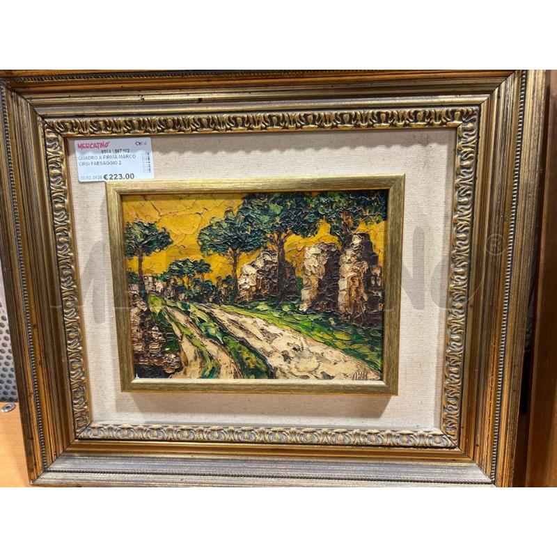 QUADRO A FIRMA MARCO ORSI PAESAGGIO 25X19 | Mercatino dell'Usato San giovanni teatino 2