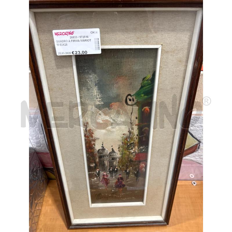 QUADRO A FIRMA MARIOTTI 53X28 | Mercatino dell'Usato San giovanni teatino 1
