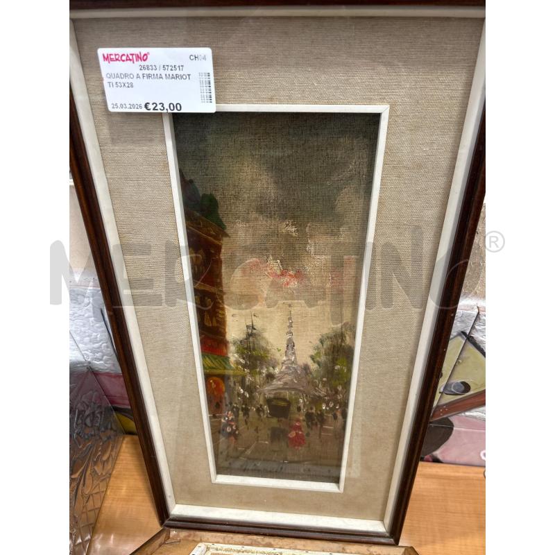 QUADRO A FIRMA MARIOTTI 53X28 | Mercatino dell'Usato San giovanni teatino 1