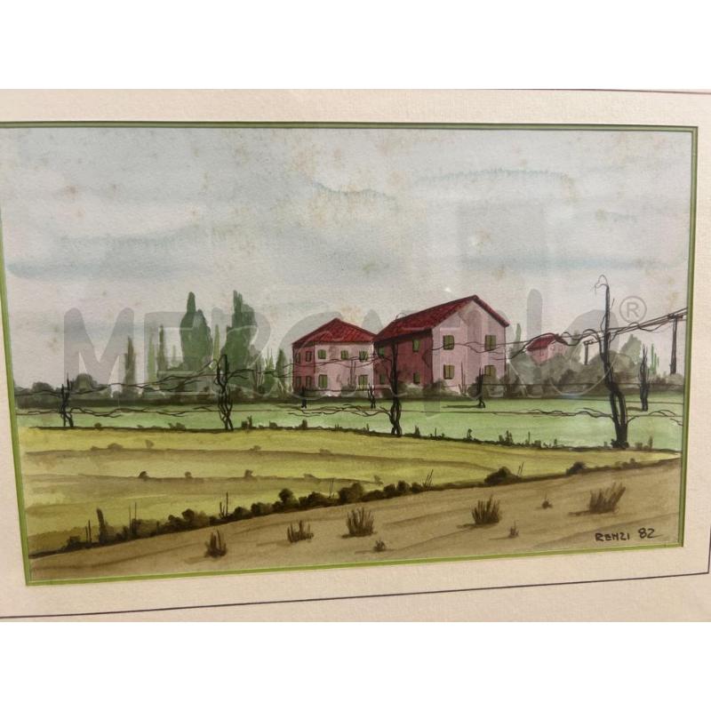 QUADRO A FIRMA RENZI 82  26X16CM SU CARTA | Mercatino dell'Usato San giovanni teatino 2