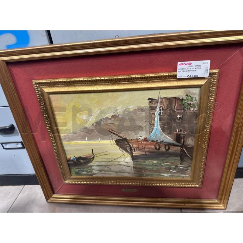 QUADRO A FIRMA RIZZO PAESAGGI MARITTIMO | Mercatino dell'Usato San giovanni teatino 1