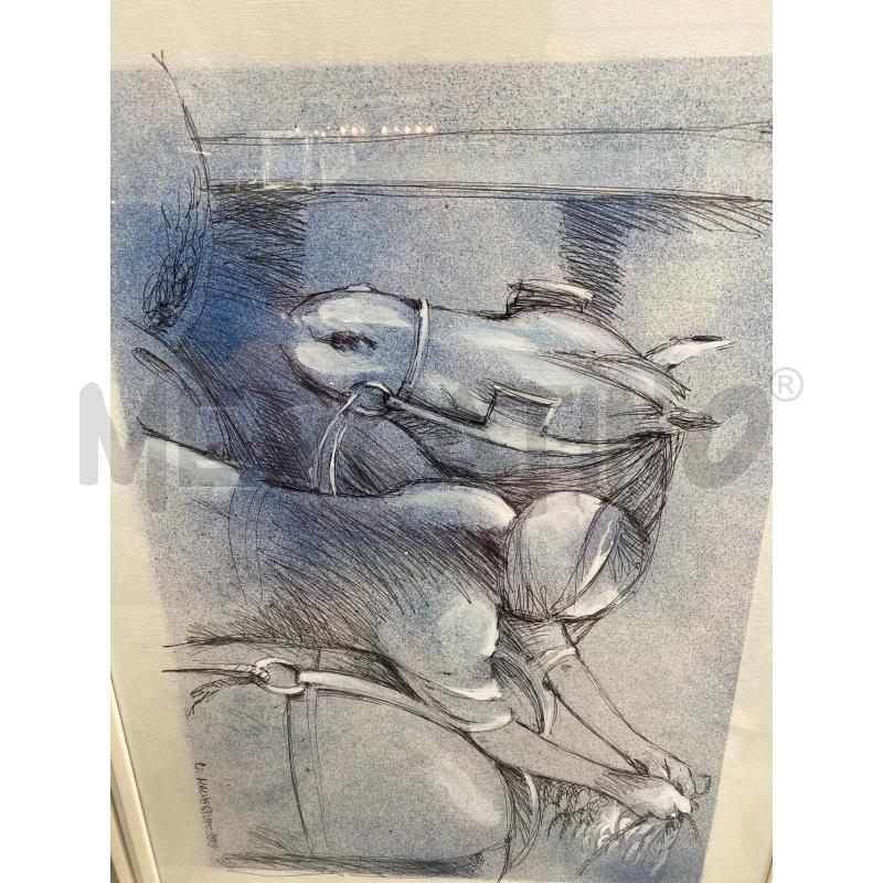 QUADRO A FIRMA U MALVESTUTO CAVALLO 50X70 | Mercatino dell'Usato San giovanni teatino 1