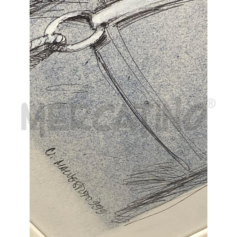 QUADRO A FIRMA U MALVESTUTO CAVALLO 50X70 | Mercatino dell'Usato San giovanni teatino 3