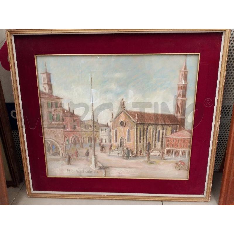 QUADRO A FIRMA VIGILANTE VEDUTA PIAZZA | Mercatino dell'Usato San giovanni teatino 1
