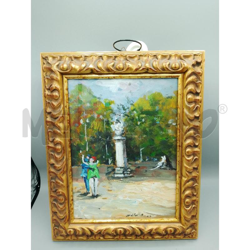 QUADRO A FIRMA WALTER PIACESI PIAZZETTA 23X18 | Mercatino dell'Usato San giovanni teatino 1