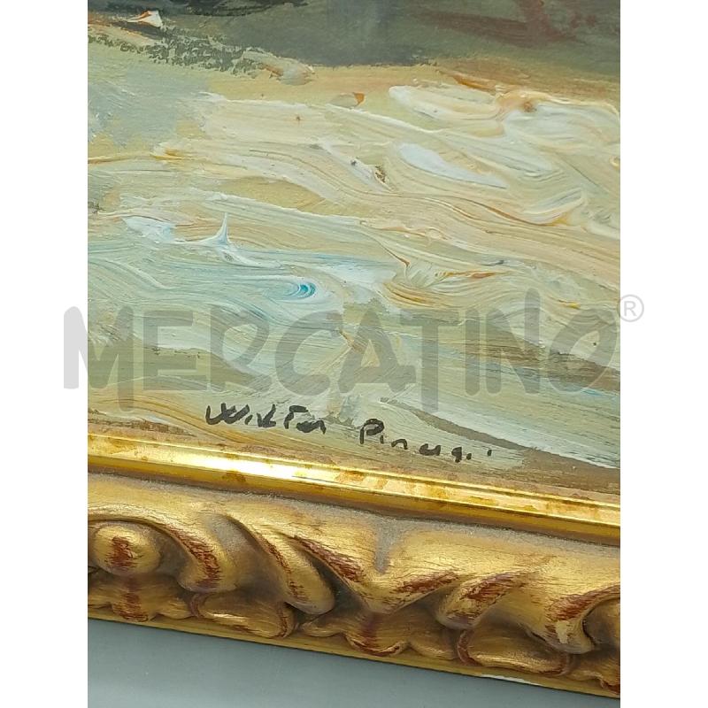 QUADRO A FIRMA WALTER PIACESI PIAZZETTA 23X18 | Mercatino dell'Usato San giovanni teatino 3