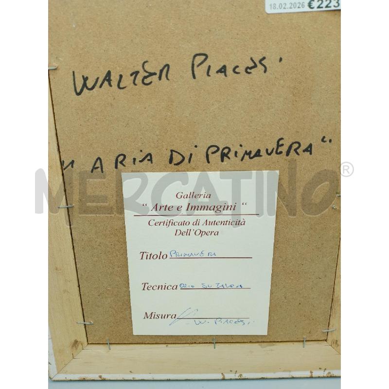 QUADRO A FIRMA WALTER PIACESI PIAZZETTA 23X18 | Mercatino dell'Usato San giovanni teatino 4