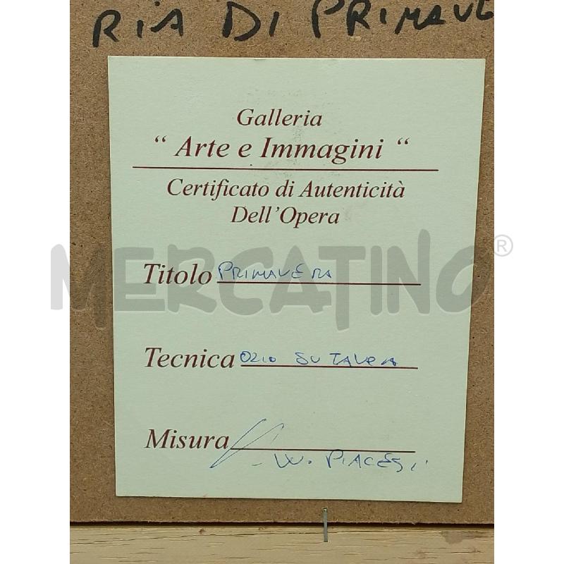 QUADRO A FIRMA WALTER PIACESI PIAZZETTA 23X18 | Mercatino dell'Usato San giovanni teatino 5