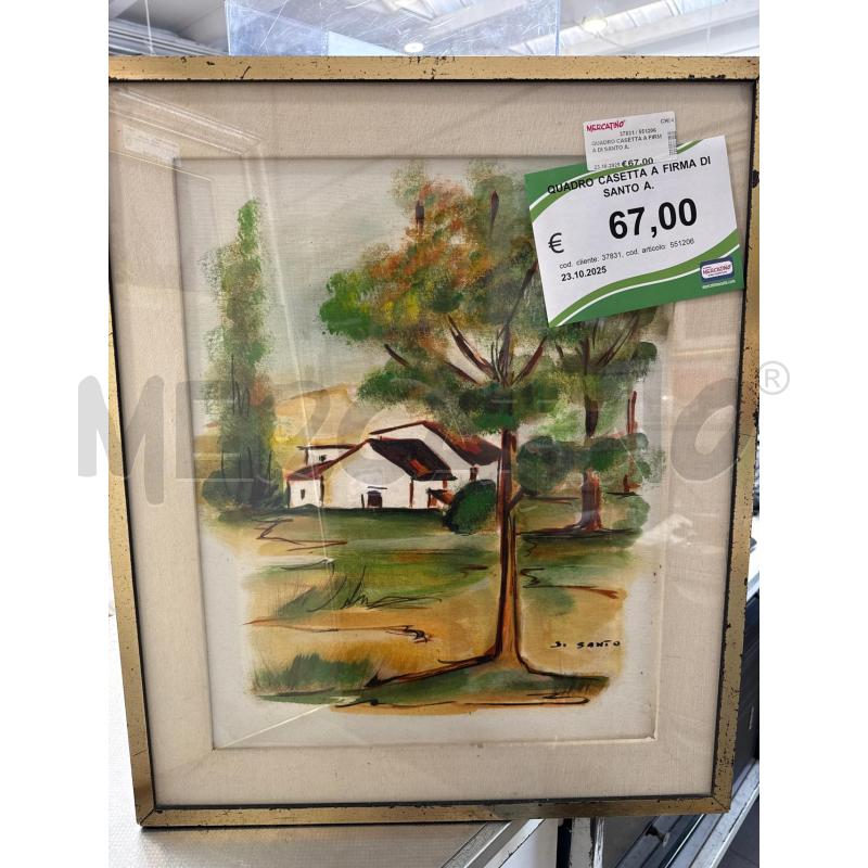 QUADRO CASETTA A FIRMA DI SANTO A. | Mercatino dell'Usato San giovanni teatino 1