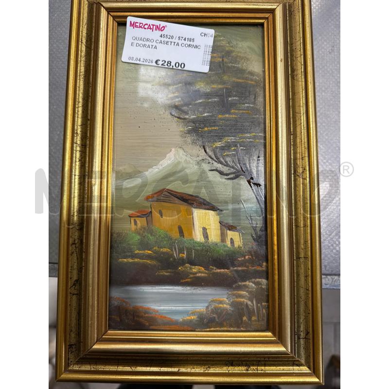 QUADRO CASETTA CORNICE DORATA | Mercatino dell'Usato San giovanni teatino 1