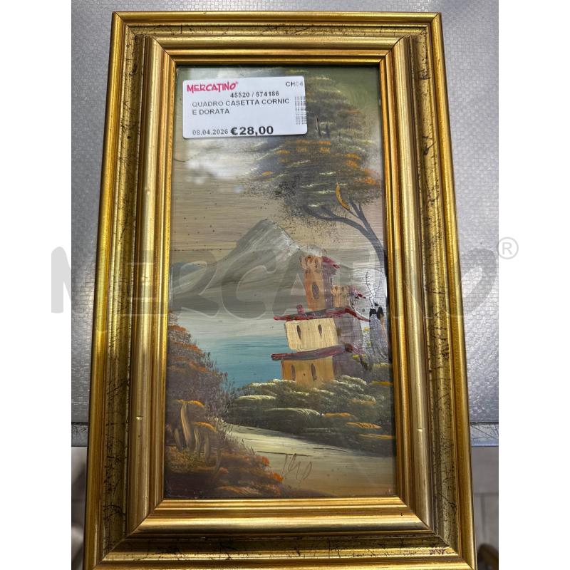 QUADRO CASETTA CORNICE DORATA | Mercatino dell'Usato San giovanni teatino 1