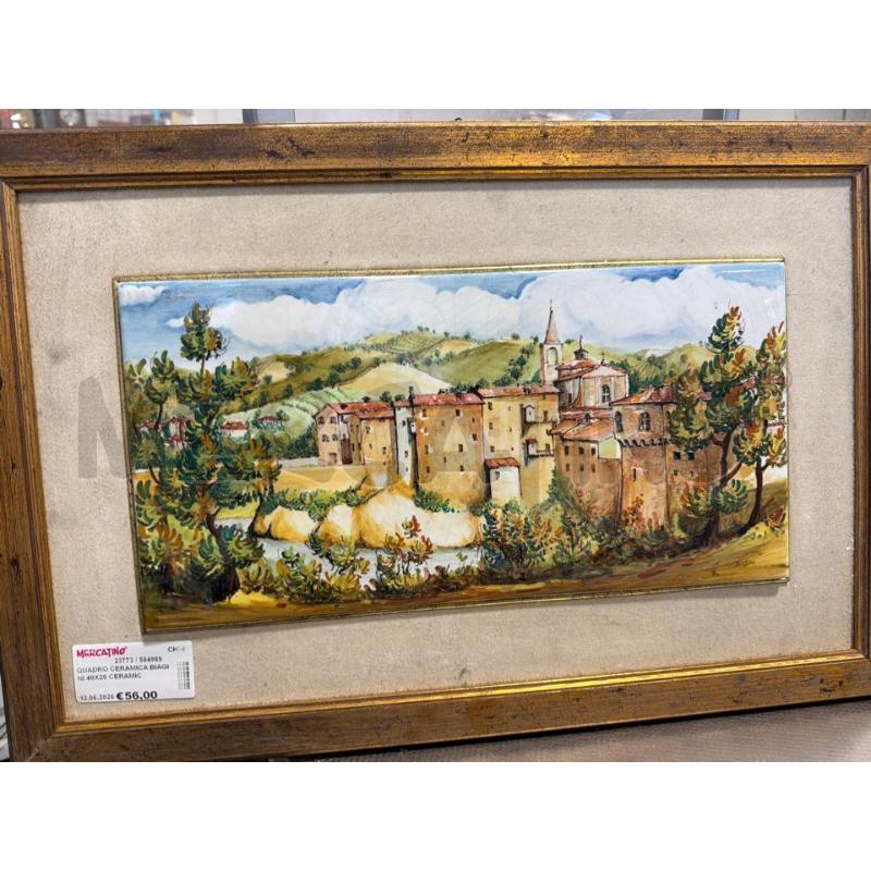 QUADRO CERAMICA BIAGINI 40X20 CERAMICA PIU CORNICE | Mercatino dell'Usato San giovanni teatino 1
