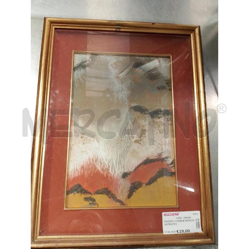 QUADRO CORNICE DORATA ASTRATTO | Mercatino dell'Usato San giovanni teatino 1