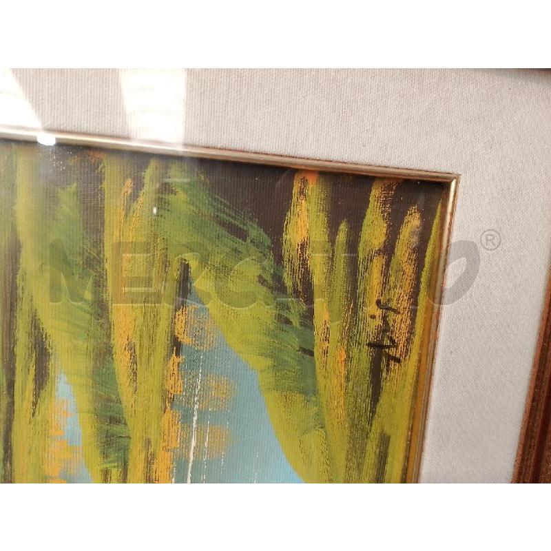 QUADRO CORNICE DORATA DUE CASETTE TETTO ROSSO | Mercatino dell'Usato San giovanni teatino 2