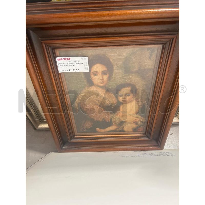 QUADRO DONNA CON BAMBINO A FIRMA MURILLO | Mercatino dell'Usato San giovanni teatino 1