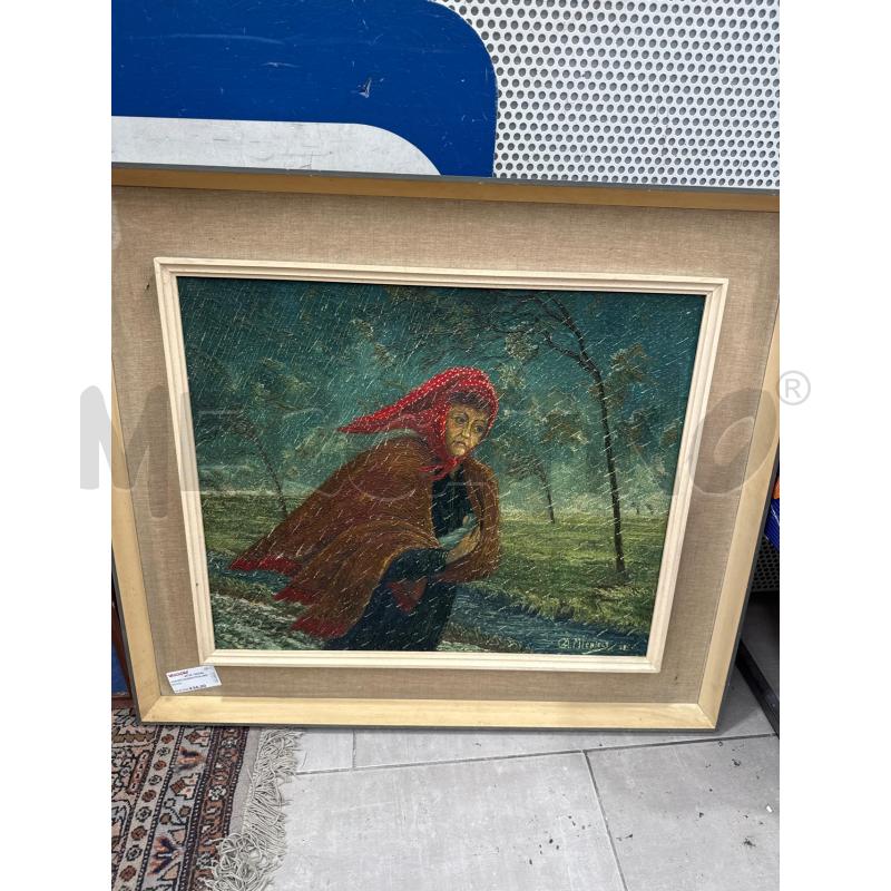 QUADRO DONNA FOULARD ROSSO | Mercatino dell'Usato San giovanni teatino 1