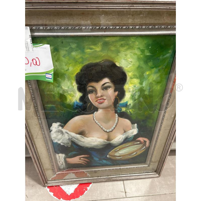 QUADRO DONNA VESTITO BIANCO E BLU  | Mercatino dell'Usato San giovanni teatino 1