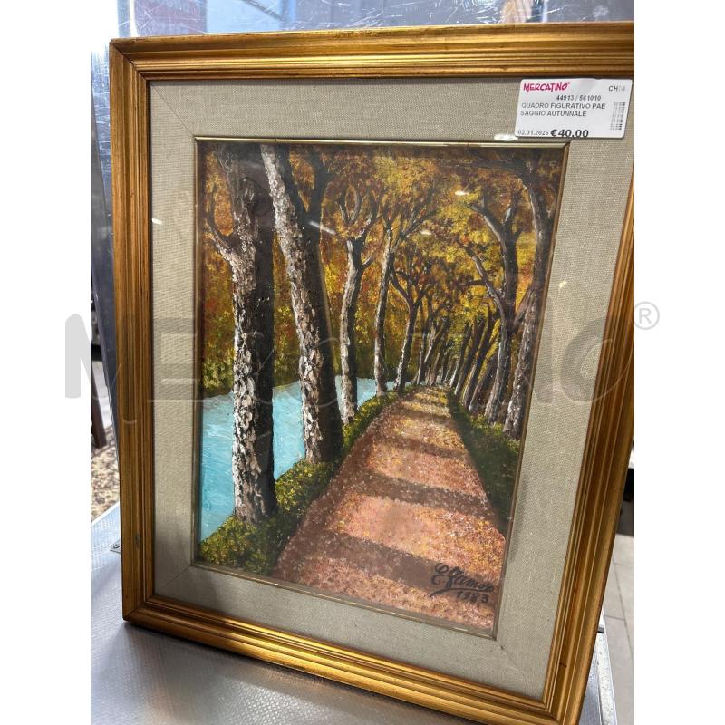 QUADRO FIGURATIVO PAESAGGIO AUTUNNALE FIRMATO | Mercatino dell'Usato San giovanni teatino 1