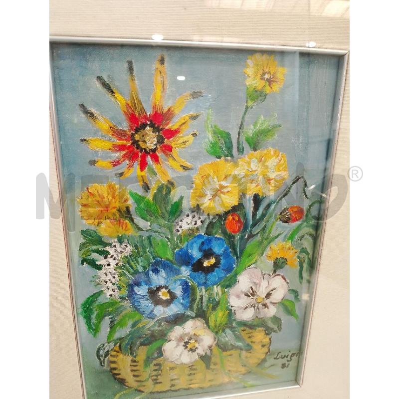 QUADRO FIORI CORNICE ARGENTATA | Mercatino dell'Usato San giovanni teatino 2
