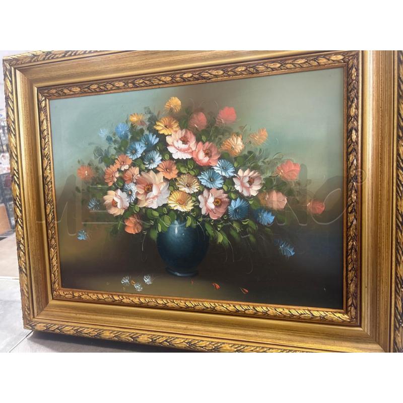 QUADRO FIORI CORNICE DORATA | Mercatino dell'Usato San giovanni teatino 1