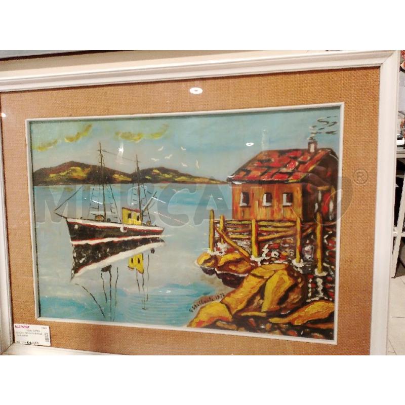QUADRO FIRMATO BARCA CASA MARE | Mercatino dell'Usato San giovanni teatino 1