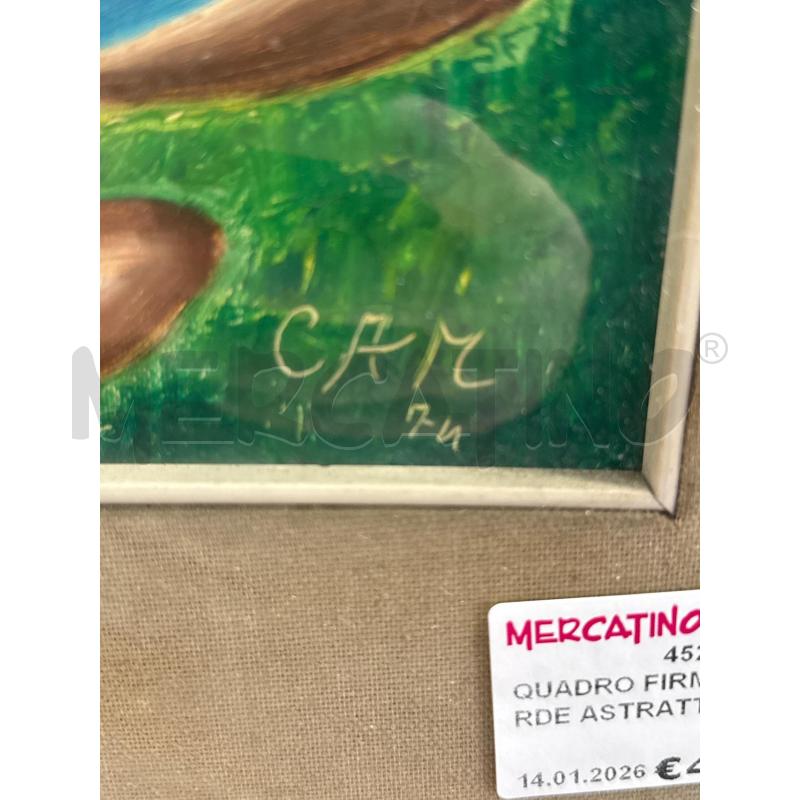 QUADRO FIRMATO CAM VERDE ASTRATTO | Mercatino dell'Usato San giovanni teatino 3