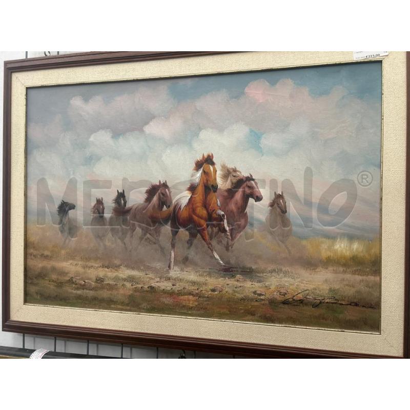 QUADRO FIRMATO CAVALLI 107X77 | Mercatino dell'Usato San giovanni teatino 1