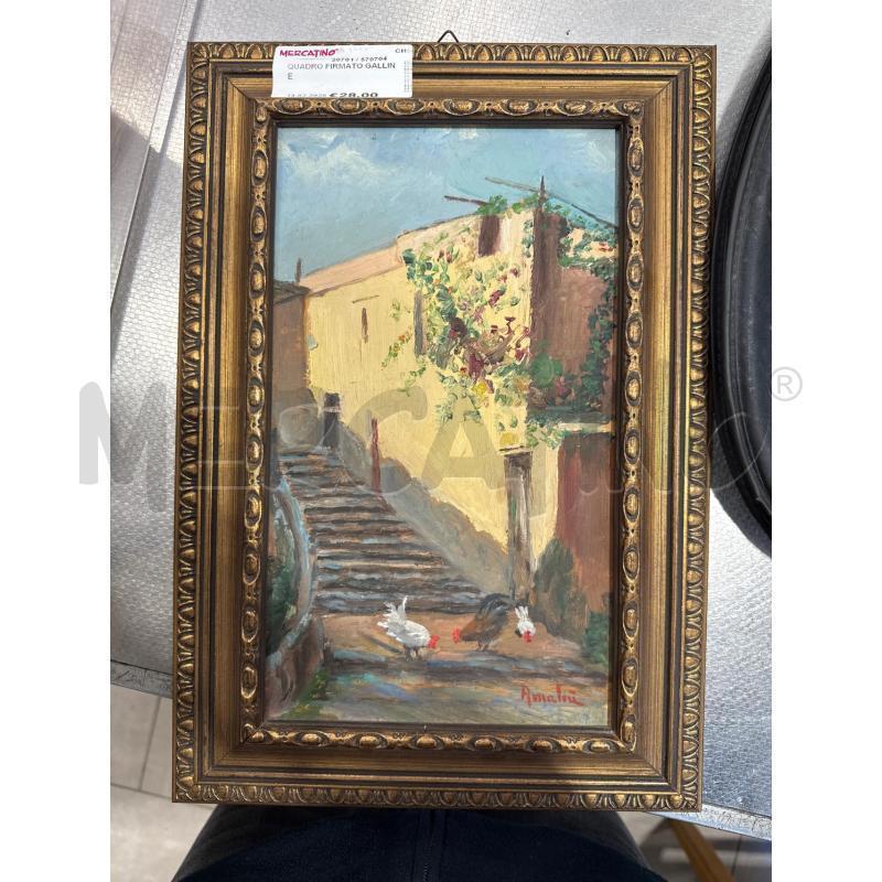 QUADRO FIRMATO GALLINE | Mercatino dell'Usato San giovanni teatino 2