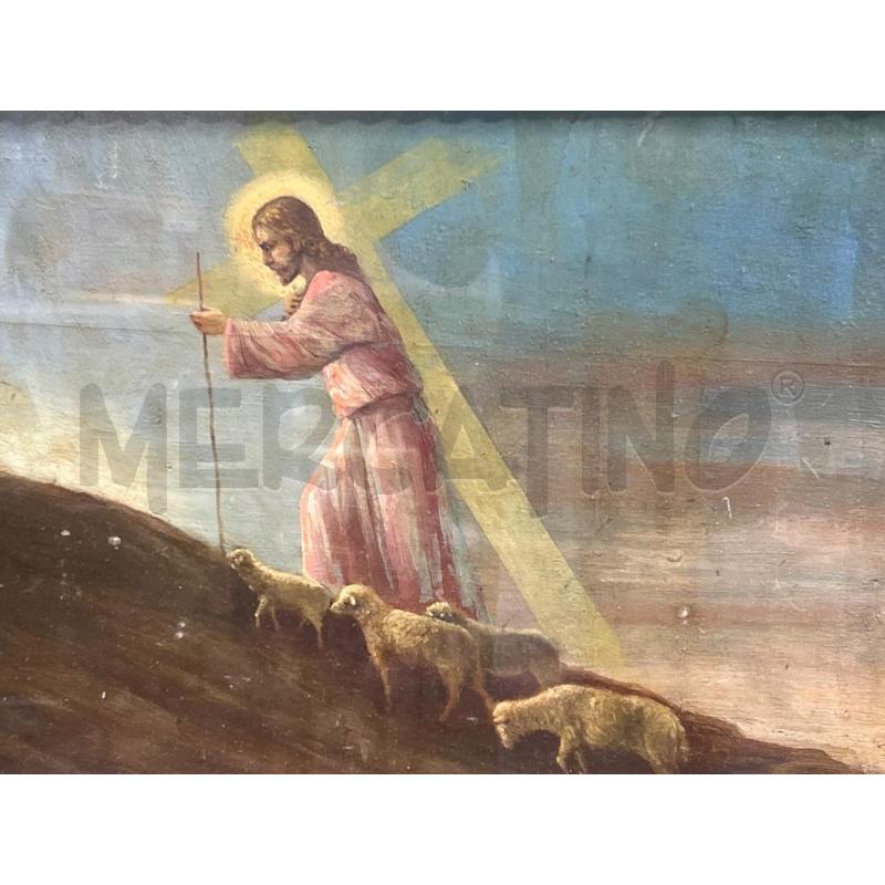 QUADRO GESU CORNICE DORATA TEMPERA SU TAVOLA65X50 | Mercatino dell'Usato San giovanni teatino 2