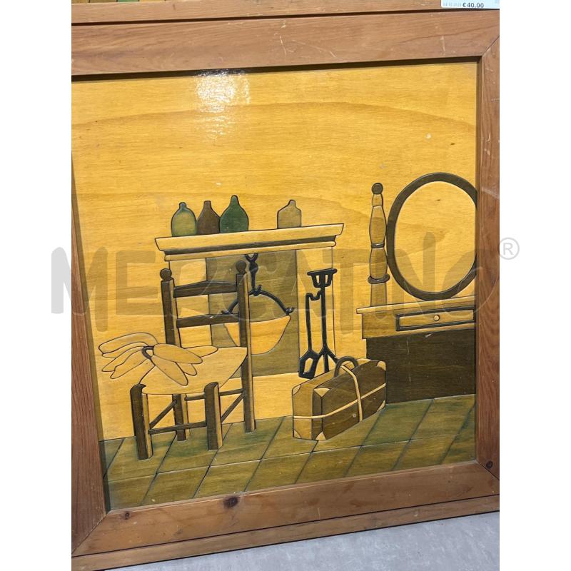 QUADRO LEGNO MOSAICO 58X61 | Mercatino dell'Usato San giovanni teatino 1