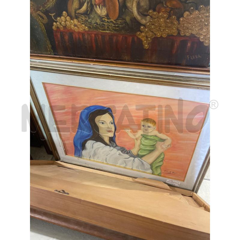 QUADRO MADONNA CON BAMBINO A FIRMA DI BLASIO | Mercatino dell'Usato San giovanni teatino 1