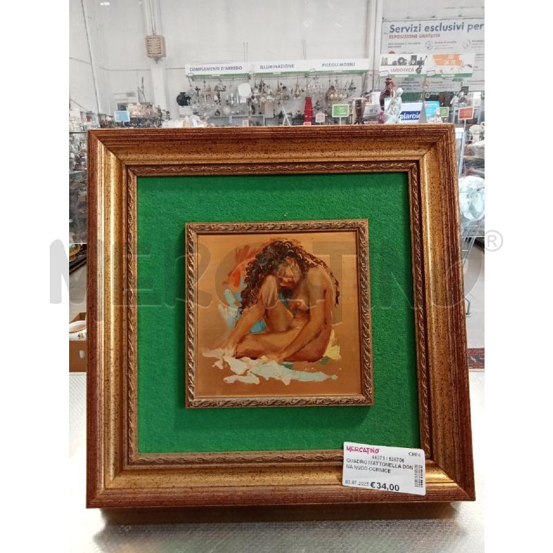 QUADRO MATTONELLA DONNA NUDO CORNICE DORATA | Mercatino dell'Usato San giovanni teatino 2