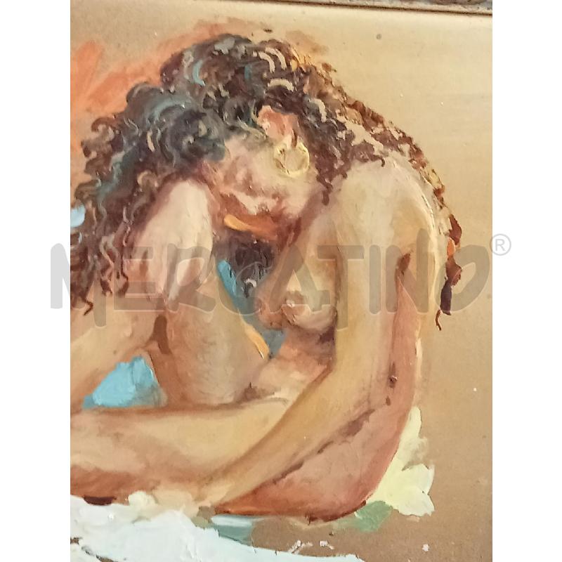 QUADRO MATTONELLA DONNA NUDO CORNICE DORATA | Mercatino dell'Usato San giovanni teatino 3