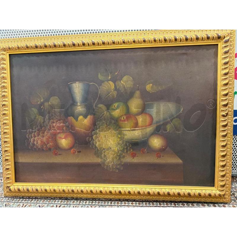 QUADRO NATURA MORTA CORNICE DORATA 104X75 | Mercatino dell'Usato San giovanni teatino 1