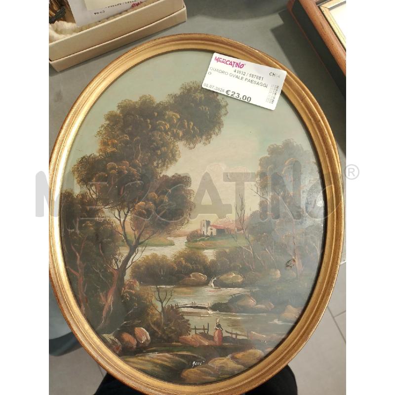 QUADRO OVALE PAESAGGIO | Mercatino dell'Usato San giovanni teatino 1