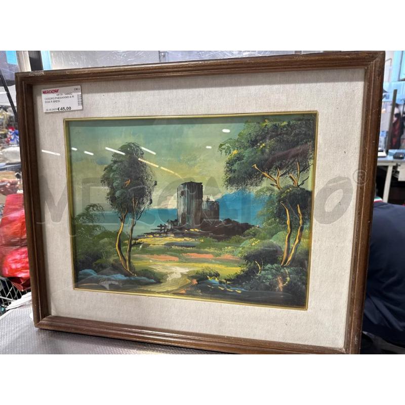 QUADRO PAESAGGIO A FIRMA P.ARESI | Mercatino dell'Usato San giovanni teatino 2