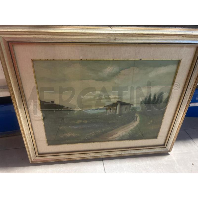 QUADRO PAESAGGIO CASETTA CORNICE ARGENTATA | Mercatino dell'Usato San giovanni teatino 1