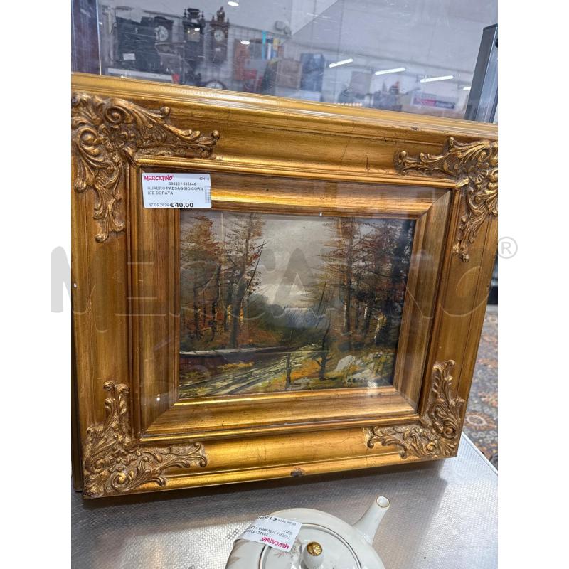 QUADRO PAESAGGIO CORNICE DORATA | Mercatino dell'Usato San giovanni teatino 1